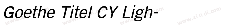 Goethe Titel CY Ligh字体转换